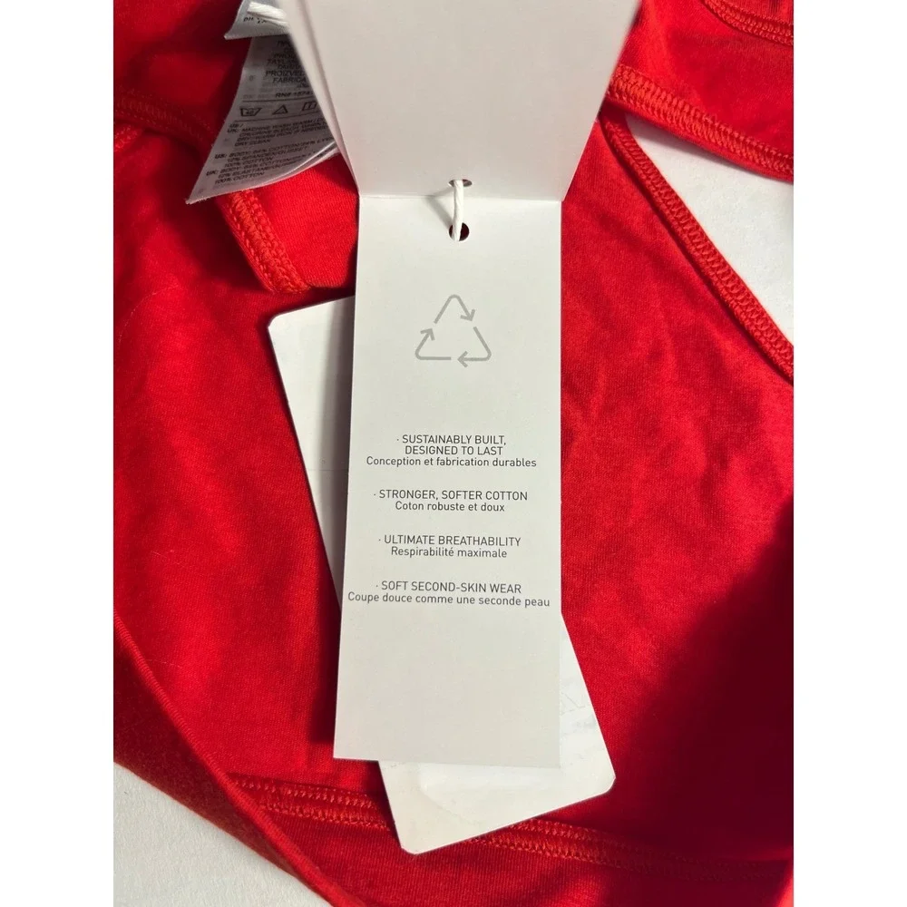 Adidas Woman's Red 3 Stripes Wildside‎ Thong Smart Cotton Size 2XL XXL